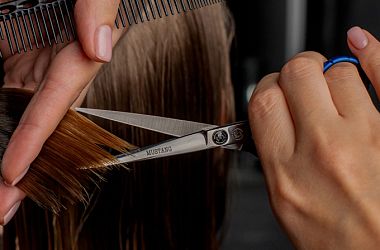 Ножницы прямые Mustang Base NB-05 Синий 5,5 дюйм