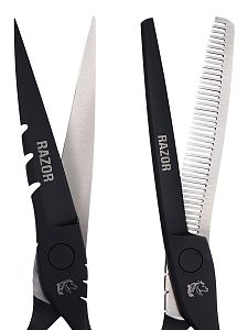 Набор ножниц Mustang Professional RAZOR NP-07 Чёрный 6,0 дюйм